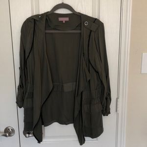 dark green jacket